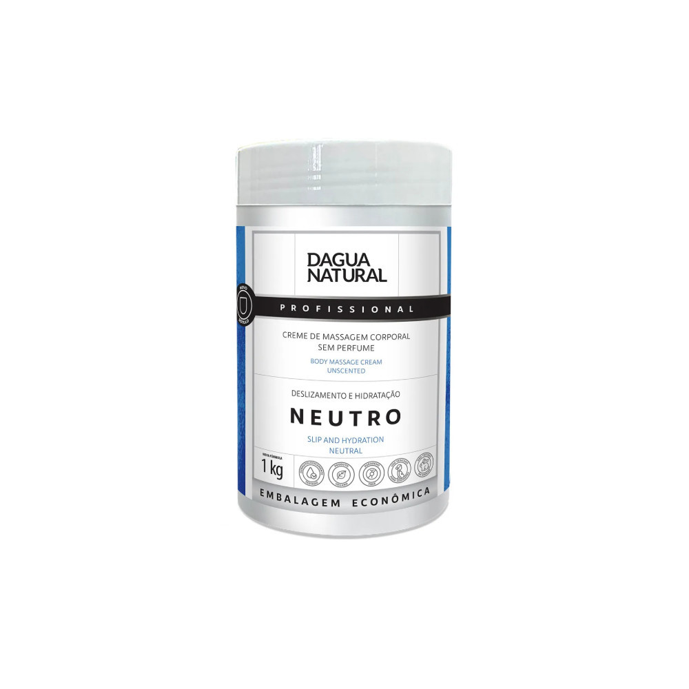 Creme Hidratante Neutro 1kg D’Água Natural – Ideal para Massagem Corporal