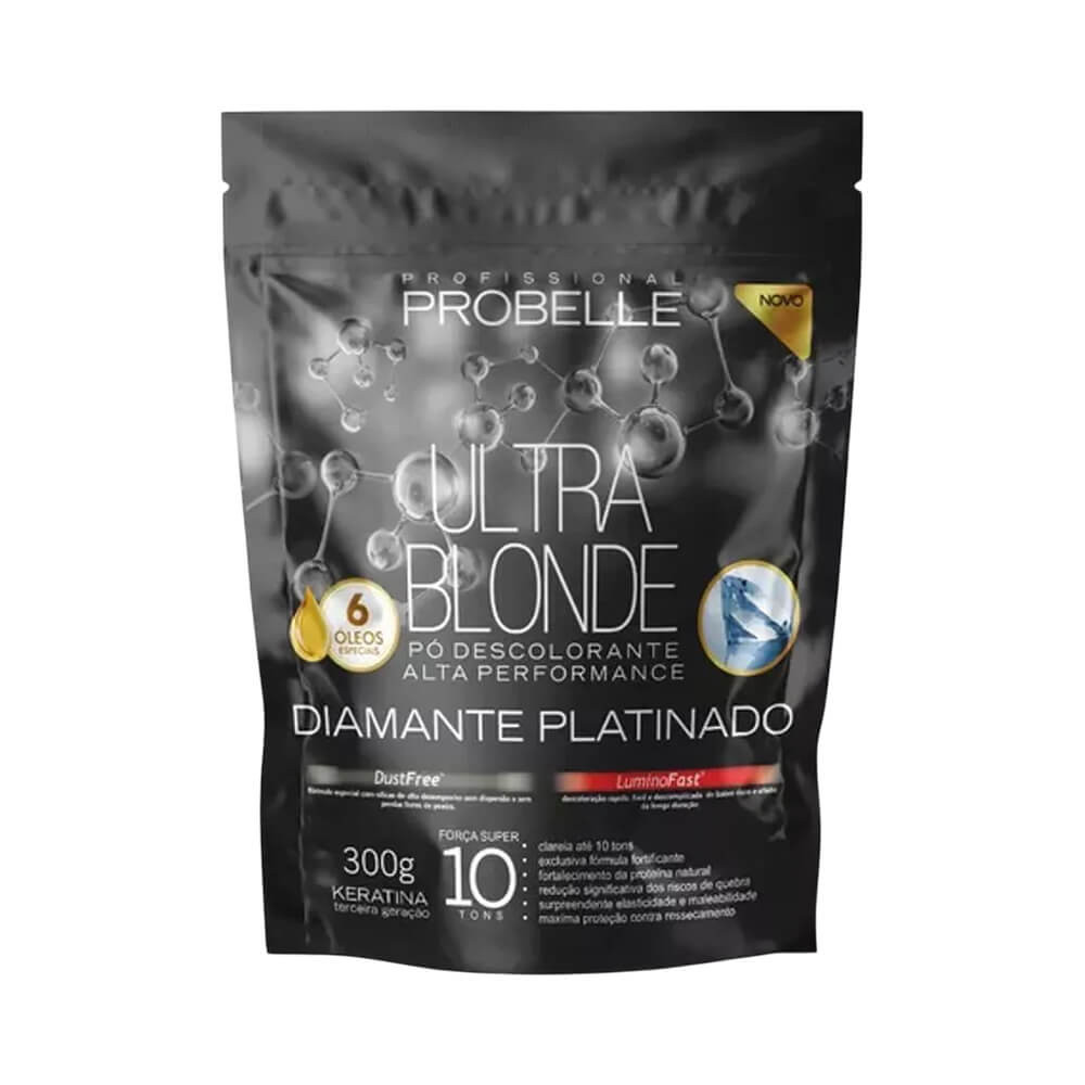 Pó Descolorante Probelle Pouch Diamante 300g em Oferta na Shopee