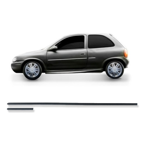 Jogo Friso Lateral Corsa 2pts 1994 A 1999 Fino 4pcs Preto