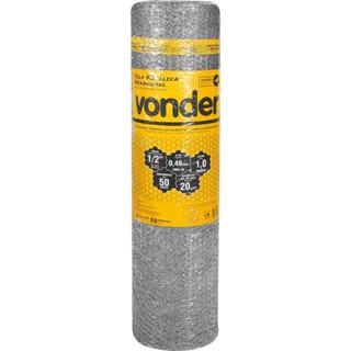 Tela Metálica Hexagonal Malha 1/2" 26 BWG 1,0 x 50m Vonder em Oferta na Shopee