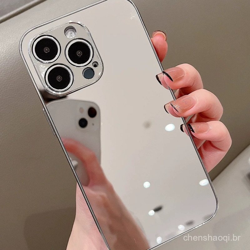✨NOVIDADE Capa para iPhone 17 16 15 14 13 12 Acabamento Espelhado Design Premium Antishock | Capinha iPhone Mais Vendid