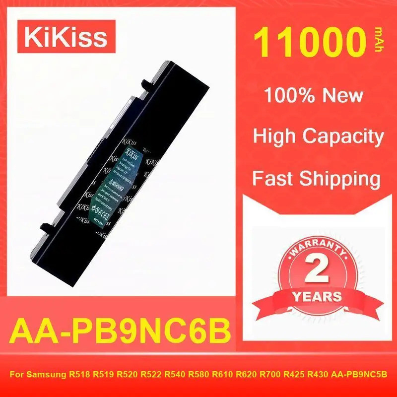 Bateria Para Laptop Kikiss Samsung Aa-Pb9ns6b PB9NC6B R580 R540 R519 R525 R430 R530 RV511 RV411 RV508 R528 Pb9ns6b Batte