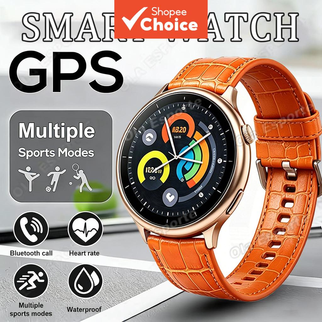 Novo GPS Smartwatch Relógio Inteligente Masculino Tela AMOLED Sempre Mostrar Tempo Freqüência Cardíaca À Prova Dwaterpro
