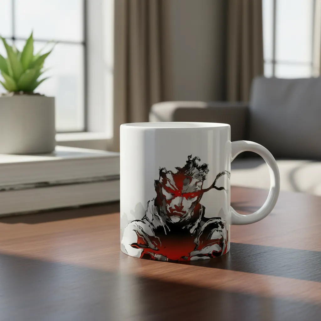 Caneca Playstation The Last Of Us God Of War Metal Gear Snak Branco Metal Gear Snake