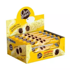 Display Stick Wafer Recheado Ouro Branco 25g - Display 15 Unidades