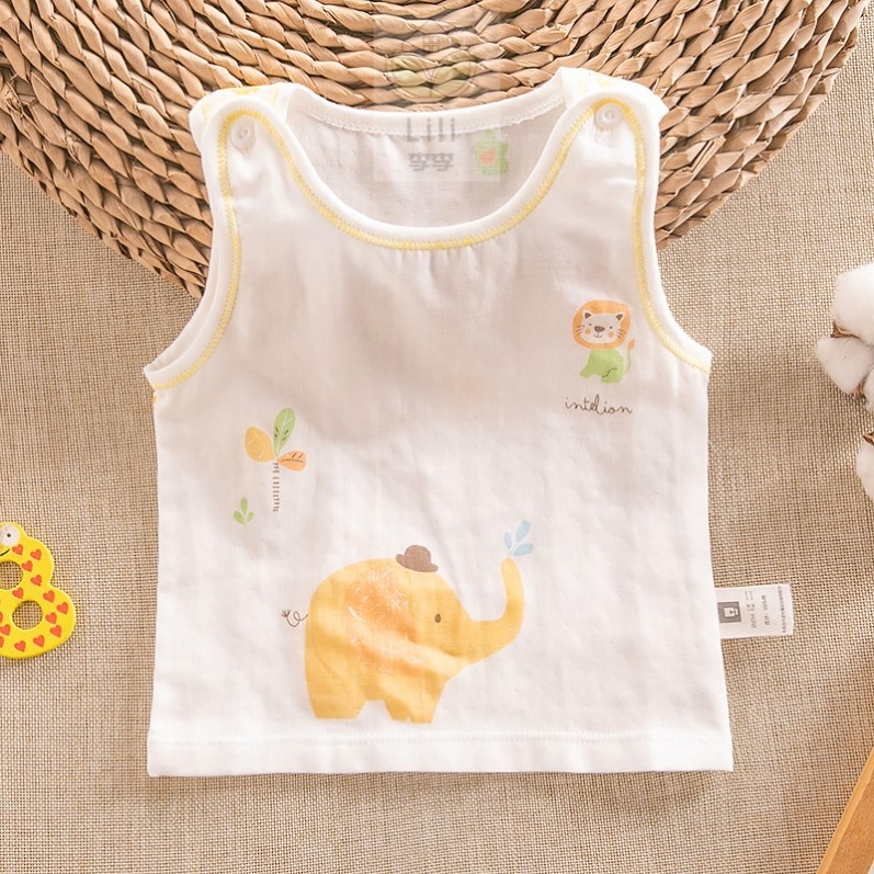 Verão bebê algodão gaze colete superior verão masculino feminino bebê suor-absorvente gaze colete infantil