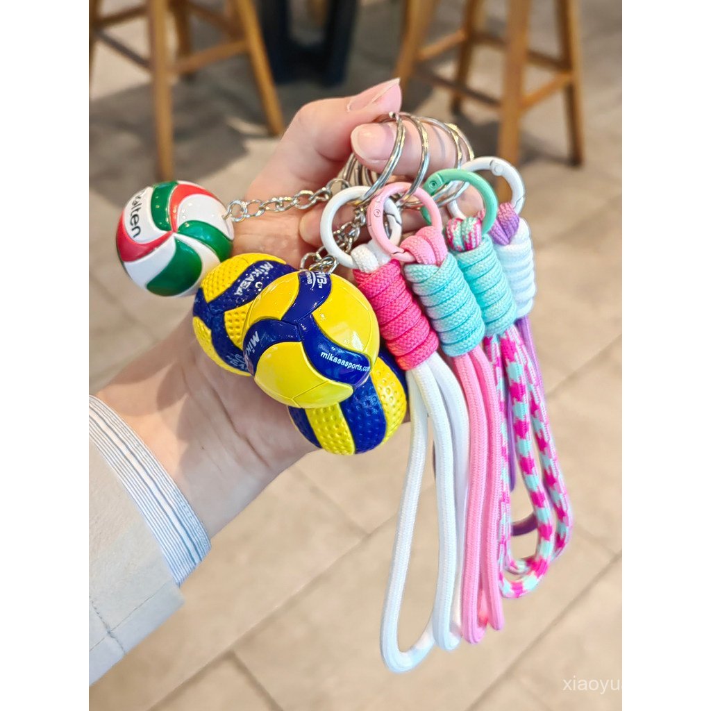 Novo chaveiro de vôlei criativo, pingente para mochila para mulheres e homens, mini souvenir de vôlei Mikasa, prêmio de