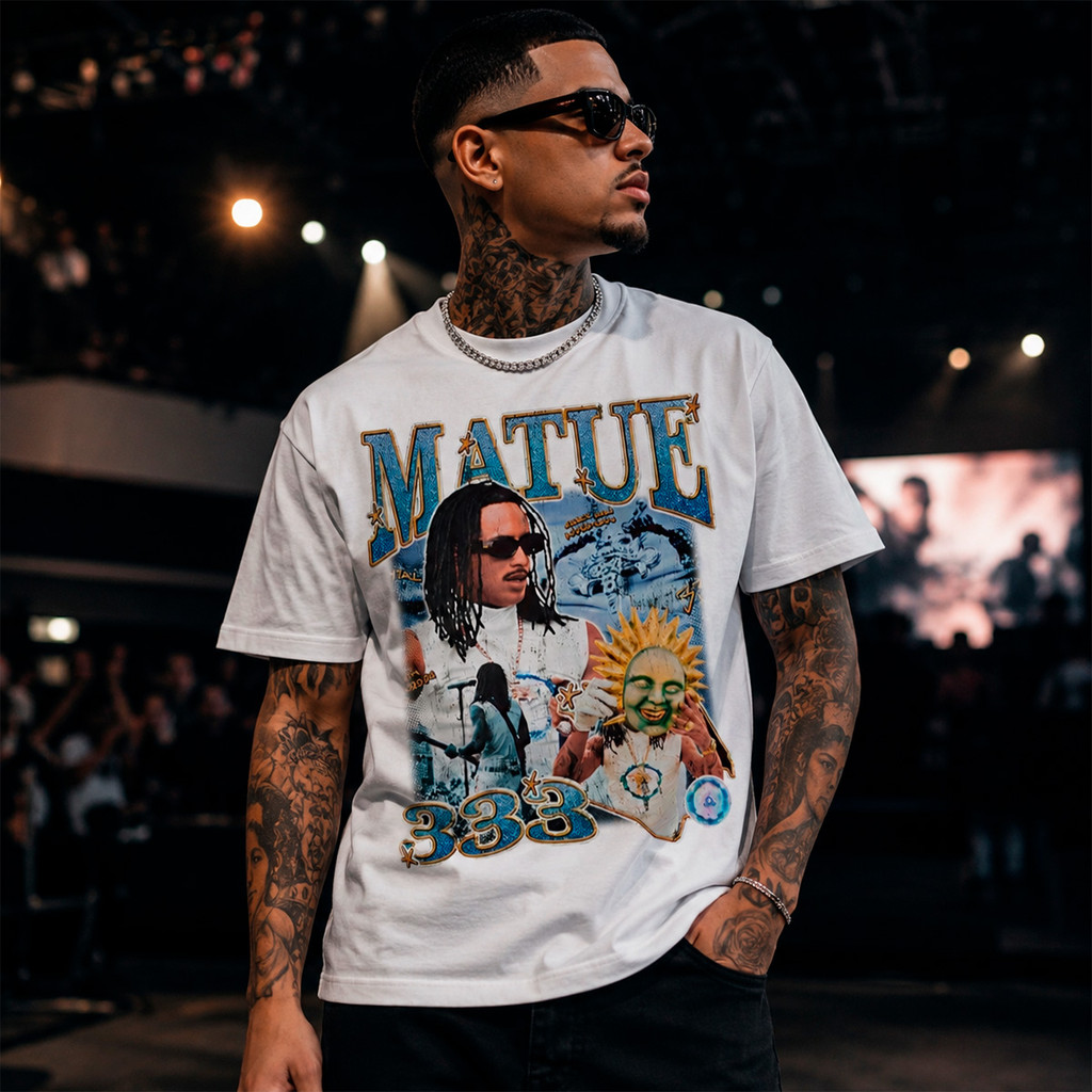 Camiseta Algodão Streetwear Camisa Matuê Album 333 Cantor Trap Musica