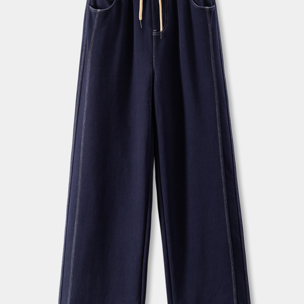 Bem-estar através do inverno Deus Calças Método G Pense que era forro de lã jeans reto perna larga