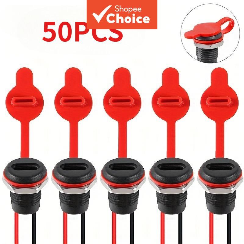 USB-C 50 peças Conector Elétrico Industrial Terminal de Acoplamento Tipo-C Fêmea Chassi 2 Pinos Tomada Conector Fêmea