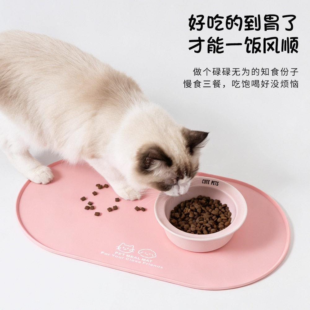 À prova de derramamento Placemat Pet gato tigela esteira impermeável à prova de óleo bonito gato tigela cão tigela Anti-
