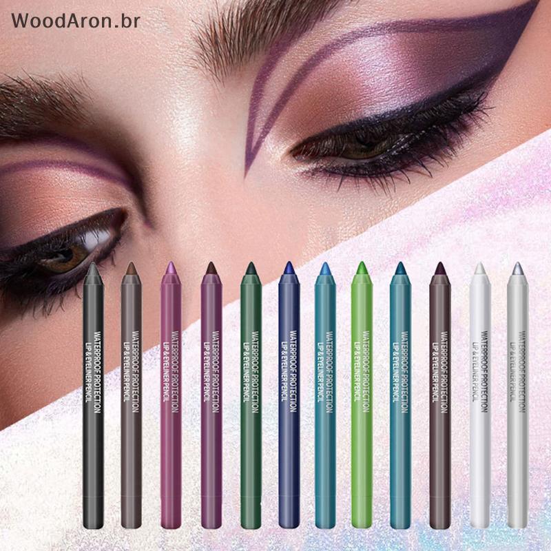 WoodAron Sombra Caneta Delineador 14 Cores Monocromático Alta Multifuncional À Prova D'água Pérola Glitter Gel Maquiagem