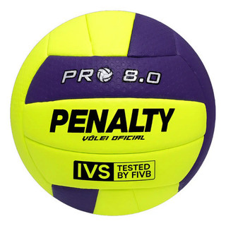 Bola Penalty Volei 8.0 Pró Penalty Quadra Selo Fivb Amarelo Amarelo/roxo