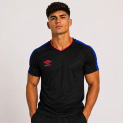 Camiseta Umbro Legacy Field Preta e Azul