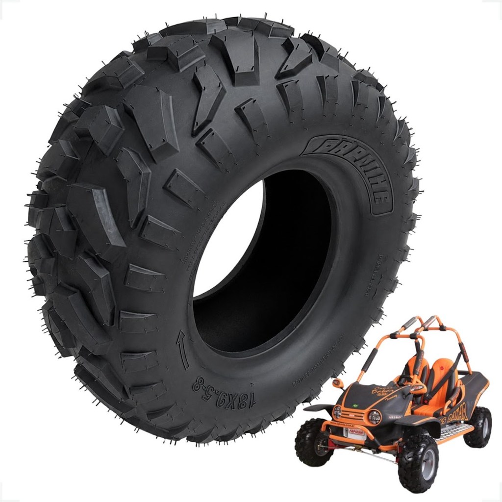 Pneu Kart Cros 18x9,5-8 18x9.5-8 Robusto Nacional Fapinha