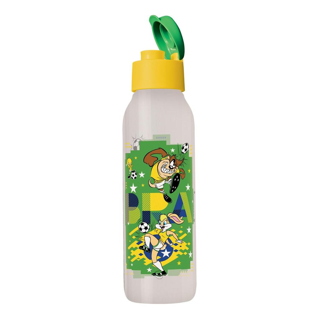 Garrafa de Água Tupperware Eco Tupper Redonda Plus Time Looney Tunes 750ml