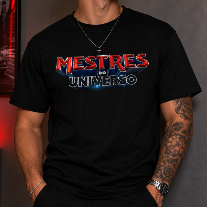 Camiseta Mestres do Universo Fãs Filme Príncipe Adam Origens na Terra Eternia Camisa 100% Algodão/YOUFLOWBR PREMIUM