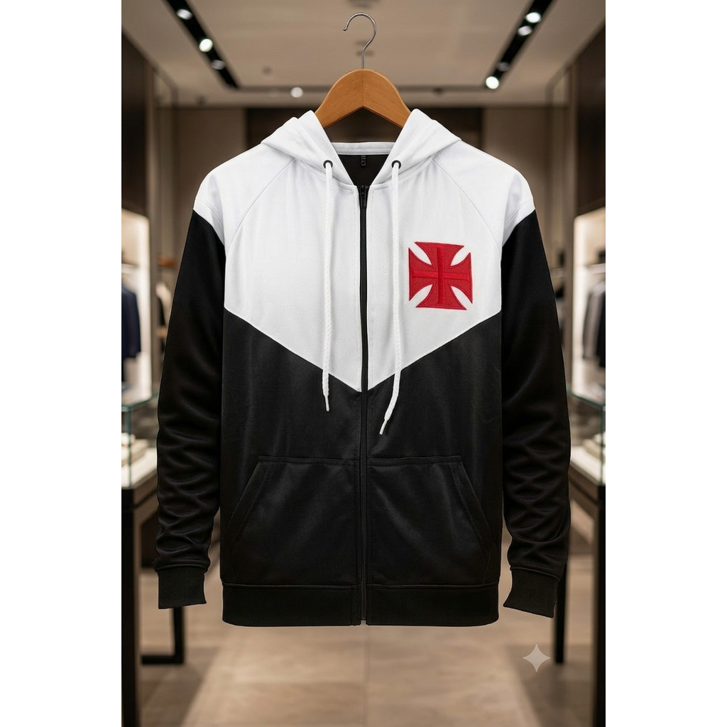 Jaqueta Esportiva Vasco Jaqueta Masculina Torcida Jaqueta Futebol Vasco Jaqueta Casual Masculina