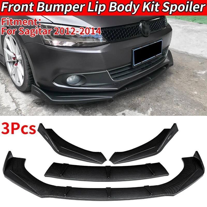 Para Volkswagen Sagitar 2012-2014 Acessórios Do Carro Kit Corpo Amortecedor Dianteiro Divisor Spoiler Difusor Guarda Pro