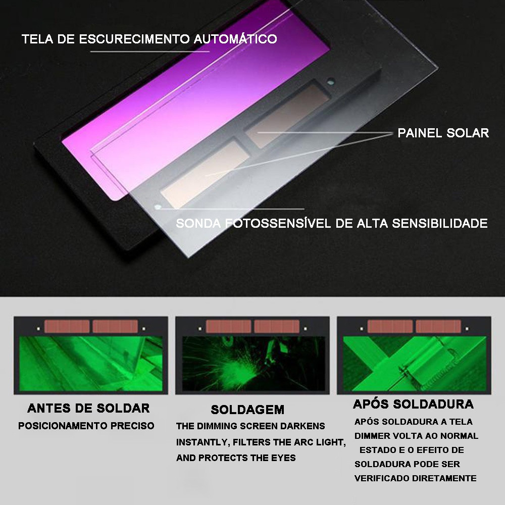 Óculos De Solda Para Soldador C/ Escurecimento Automático — imagem 2 de 2
