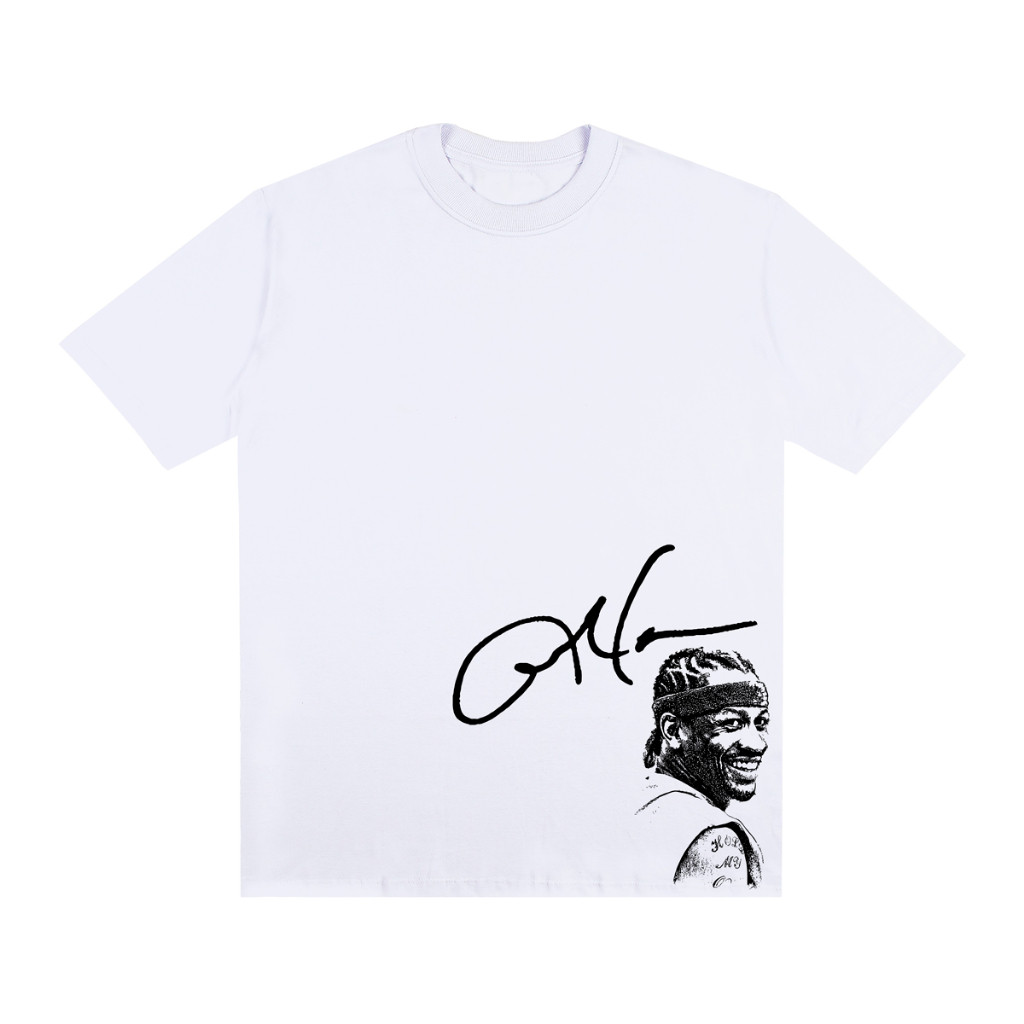 OVERSIZED Camiseta Streetwear IVERSON BASQUETE  Estampada Camiseta Oversized Algodão Sports Unisexx