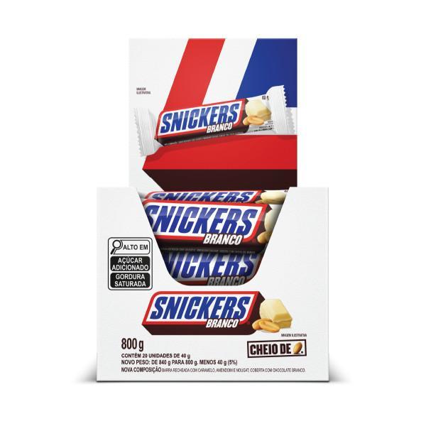 Chocolate Snickers Branco 20 Unidades de 40g