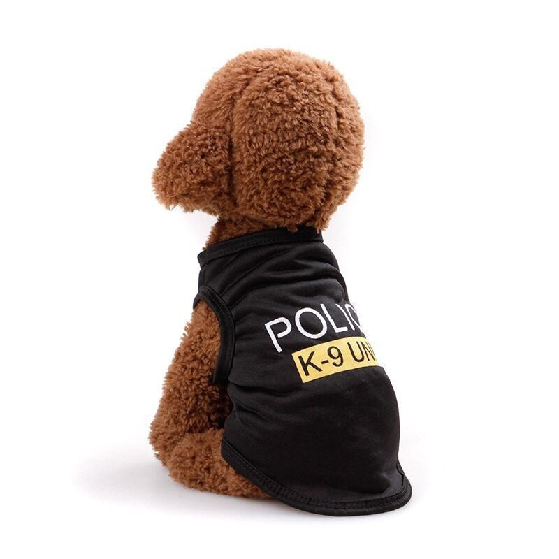 Roupa para Cães, Colete de Poliéster Preto para Animais de Estimação, Roupa para Teddy para Cães Pequenos, Primavera e V