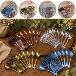 20~140 COLHERES MISTAS AMERICANA 10CM PARA DOCES (PLASTILANIA) CHOCO
