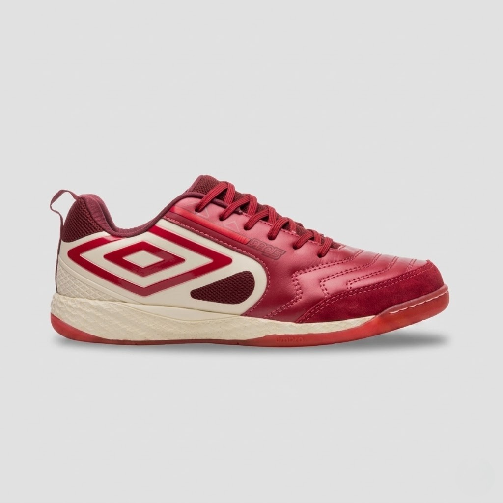 Chuteira Masculina Futsal Umbro Pro 5 Bump Original Vermelha