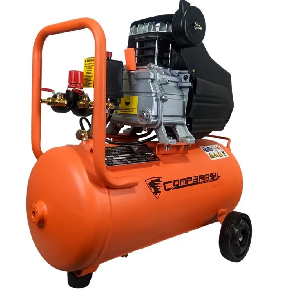 Compressor De Ar 15000w 25 Litros 2hp 8,3bar 120psi Sem Óleo (BM1902-25L) - Compbrasil