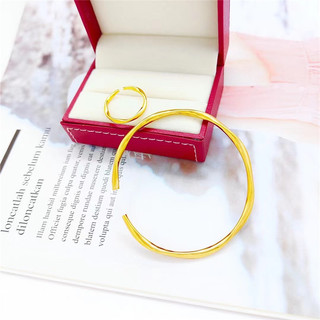 Círculo simples Mobius areia ouro pulseira amor ciclo infinito banhado a ouro pulseira imitação de ouro pulseira feminin