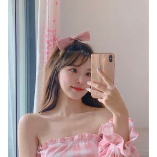Pequeno livro vermelho recomendado menina bonito rosa arco grampo de cabelo tridimensional clipe superior All-Match redu