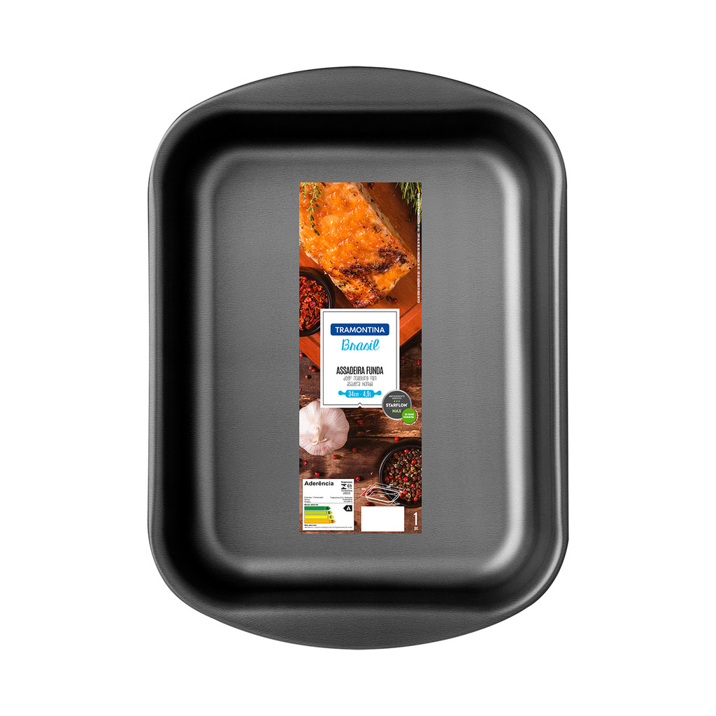 Assadeira Antiaderente Brasil 34cm - Tramontina em Oferta na Shopee