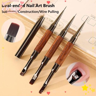 Pincel Para Arte Em Unhas CHANBR , Forro De Ponta Dupla Com Poste De Sândalo , Caneta Profissional Fototerapia De em Oferta na Shopee