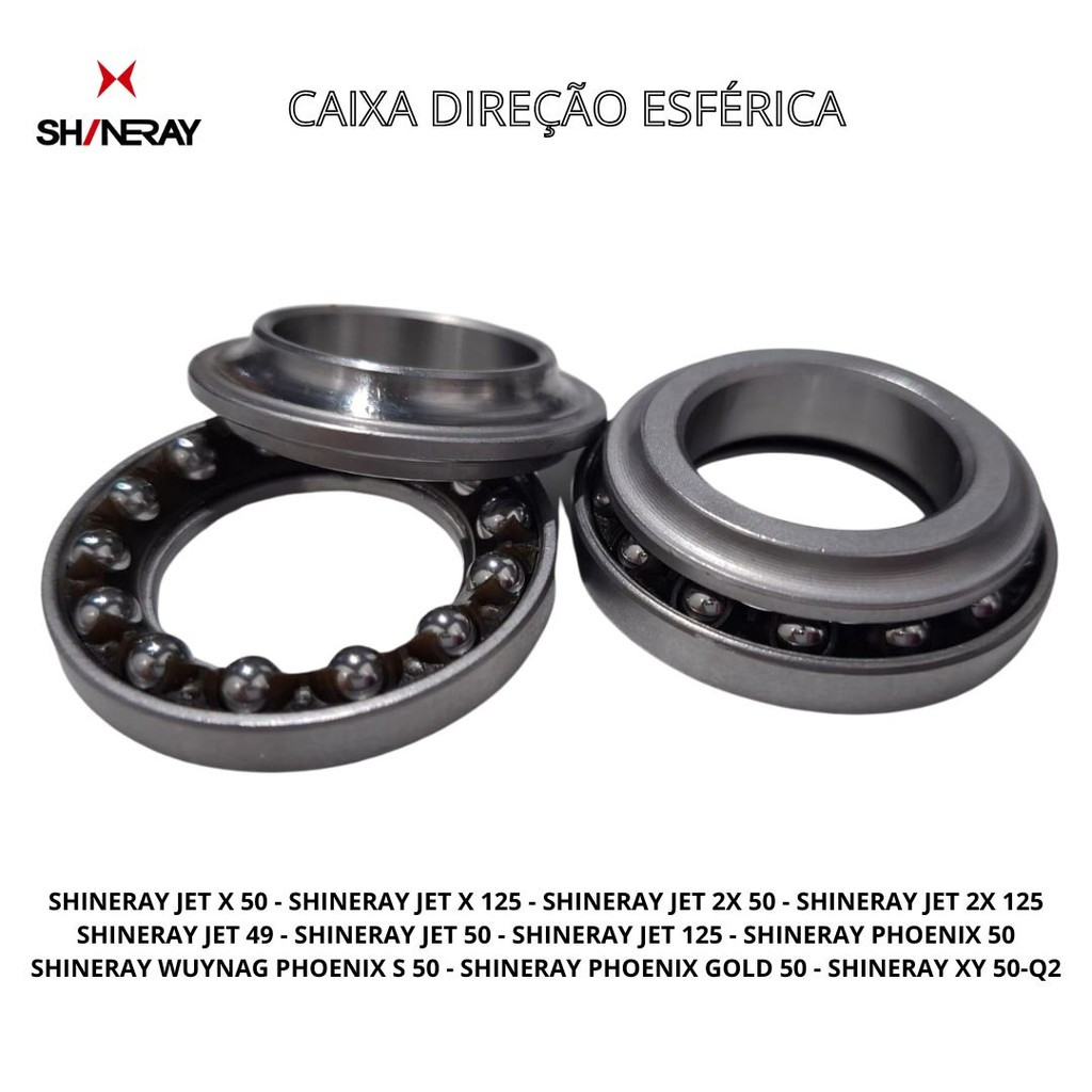 Caixa Direção Esférica Shineray Phoenix Jet JetX 50-125 Xy 50 Q-2 Gold 50 Phoenix S