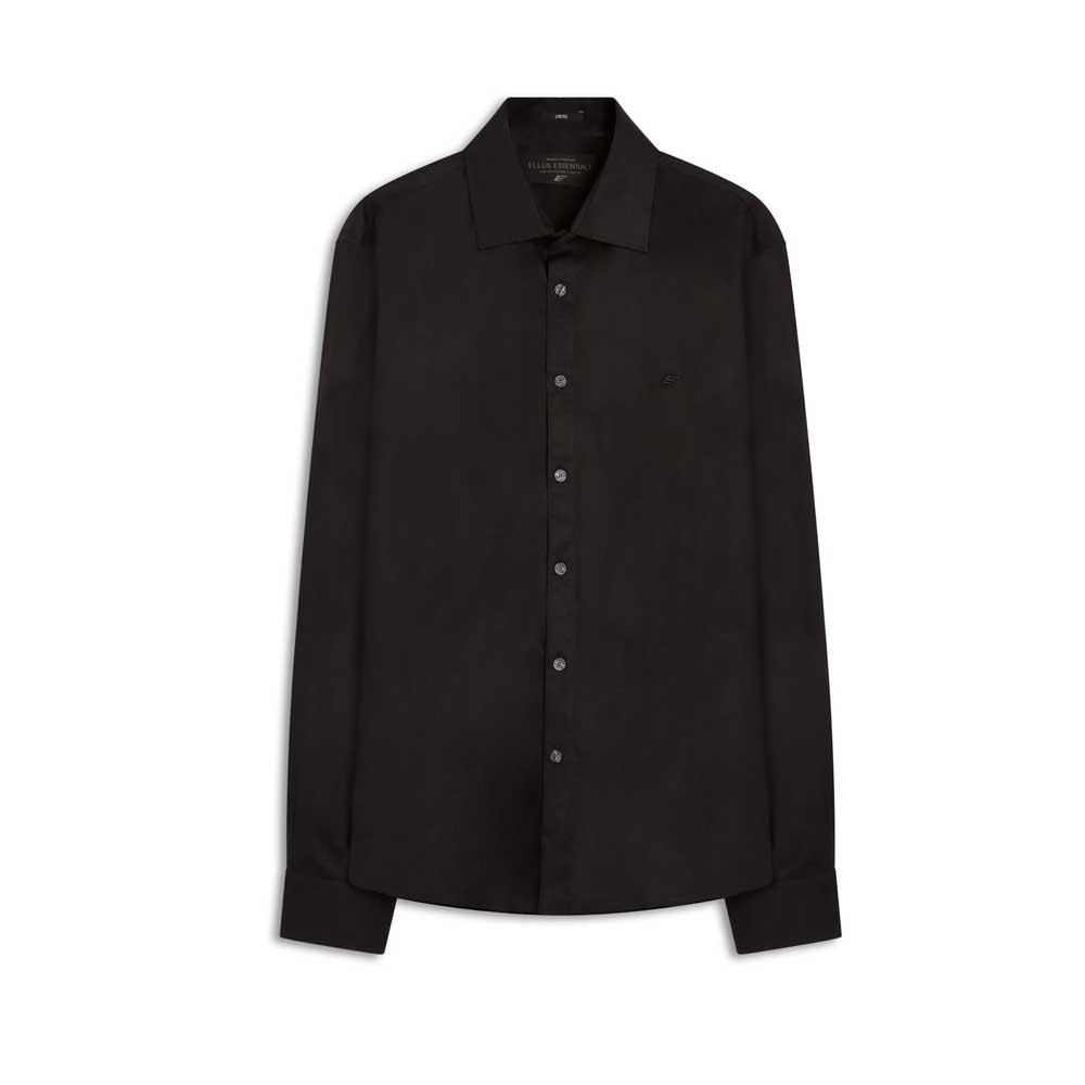 Camisa Masculina Ellus Tricoline Slim Italian Preto