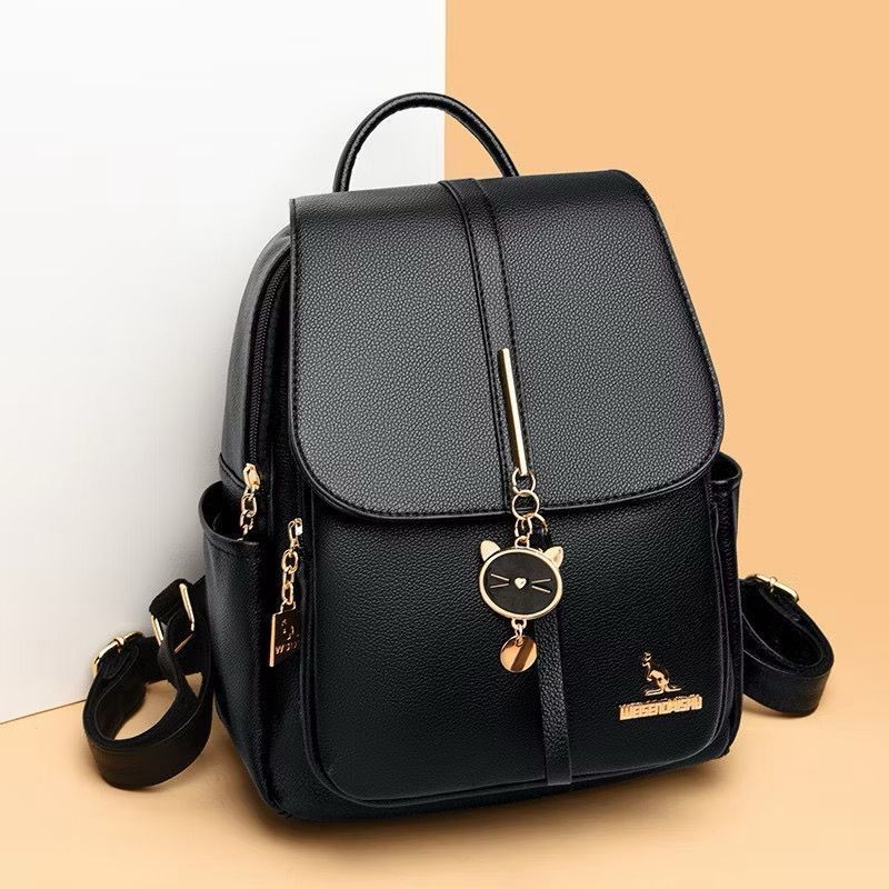 Mochila Feminina Média De Qualidade De Costas Em Couro Sintético cangurus S3001 JZ