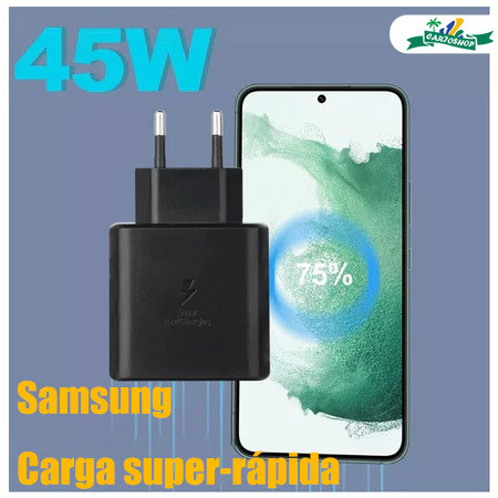 Carregador Rápido 45W Tipo-C Original com Eficiência Energética carregador para celular +cabo de carregamento