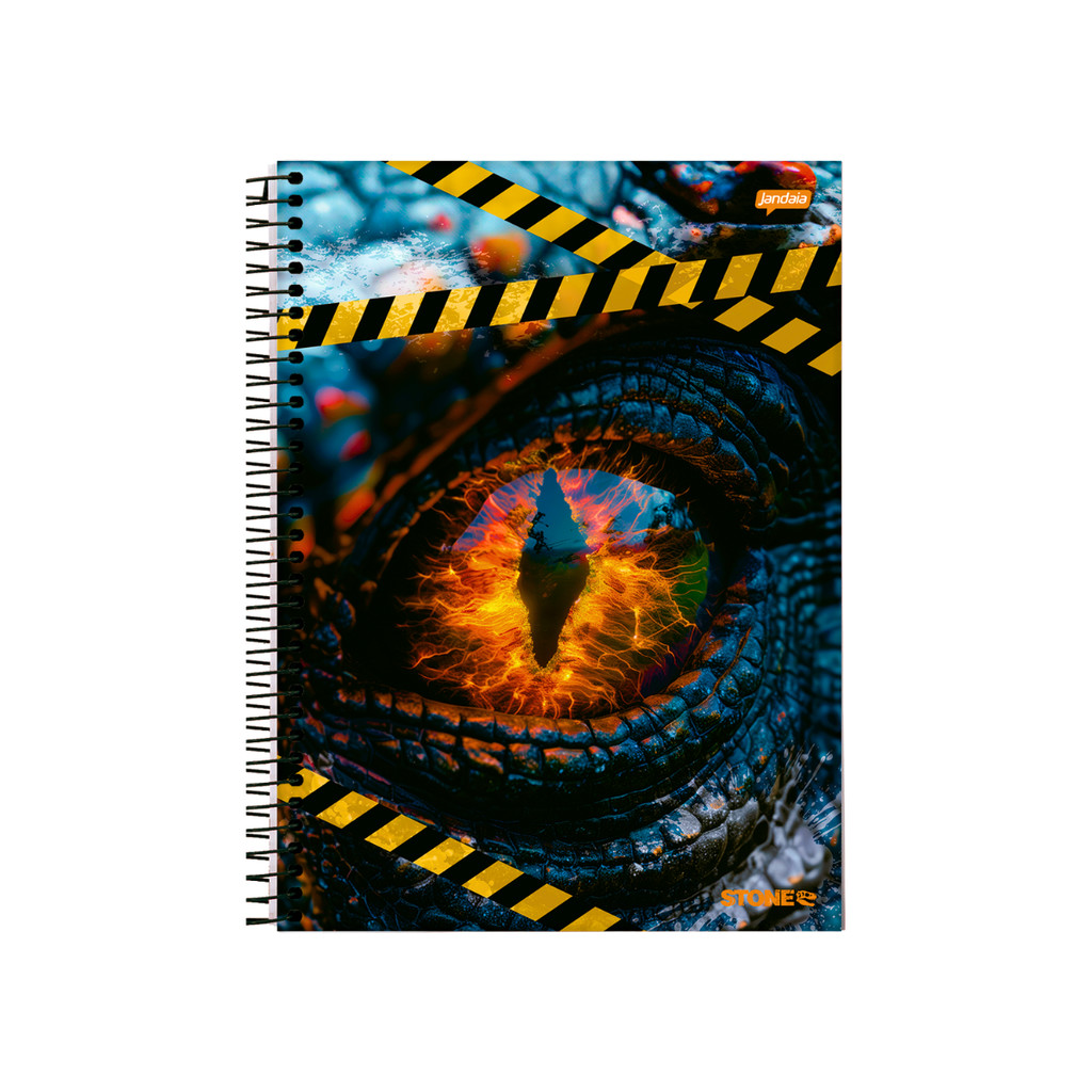 Caderno 01 Matéria Universitário 80 Folhas Stone - Jandaia Capa:Olho