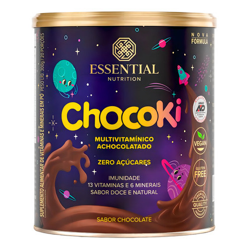 Chocoki Multivitamínico Essential Nutrition 300g Chocolate