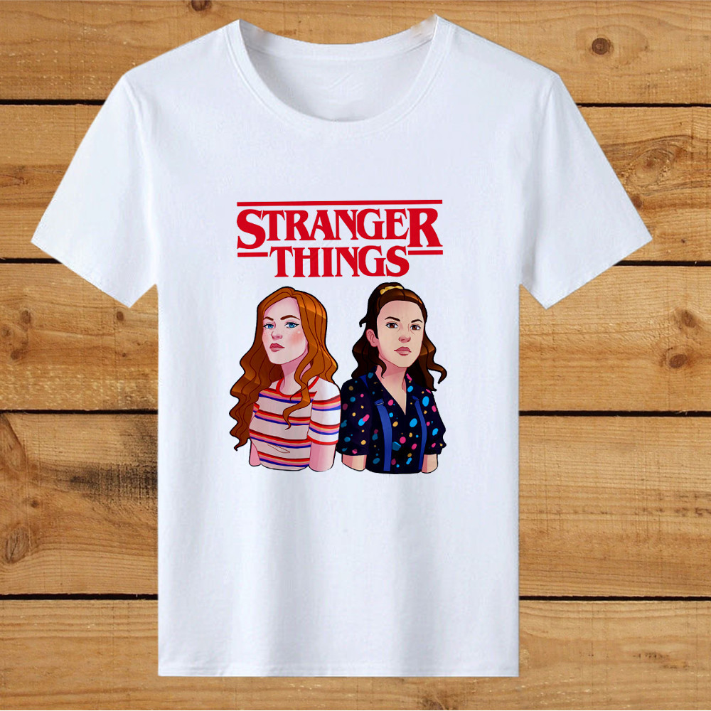 Camisetas Gráficas Temporada Onze Millie Bobby Marrom Tshirt Amigos Não Mente Tops Feminino Dos Desenhos Animados