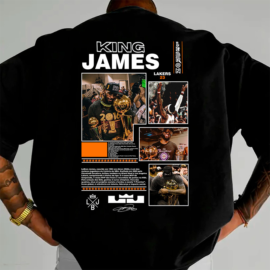 Camisa Camiseta Basica jogador Lebron basquete nba laker James vintage treino Los Angeles Lakers em algodao unissex