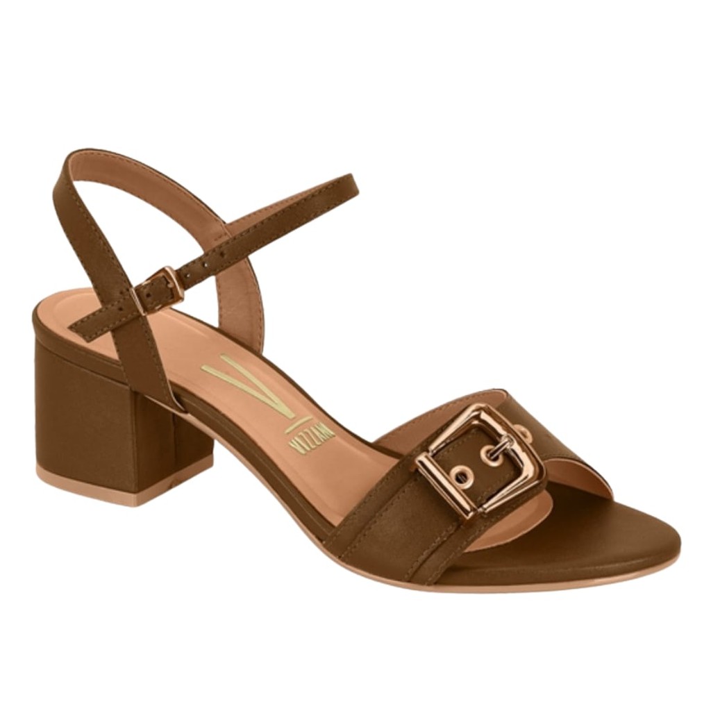 Sandalia Feminina Salto Bloco Fivela Vizzano 62911184