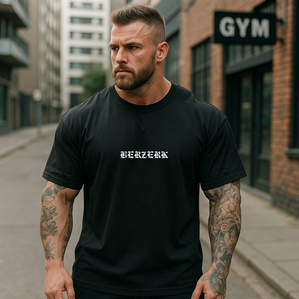 Camiseta Oversized Berzer 100% Algodão Unissex Academia Treino Esportiva Streetwear Confortável