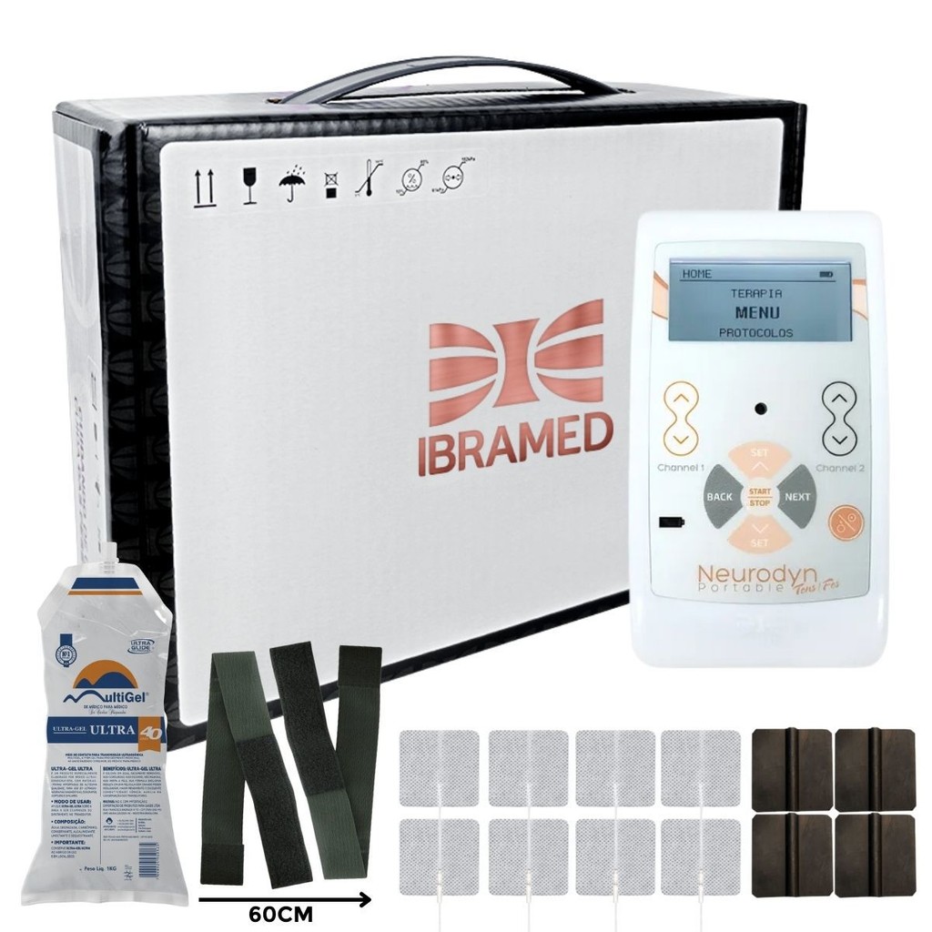 Neurodyn Portátil Ibramed TENS FES  Kit Eletrodo Autocolantes em Oferta na Shopee