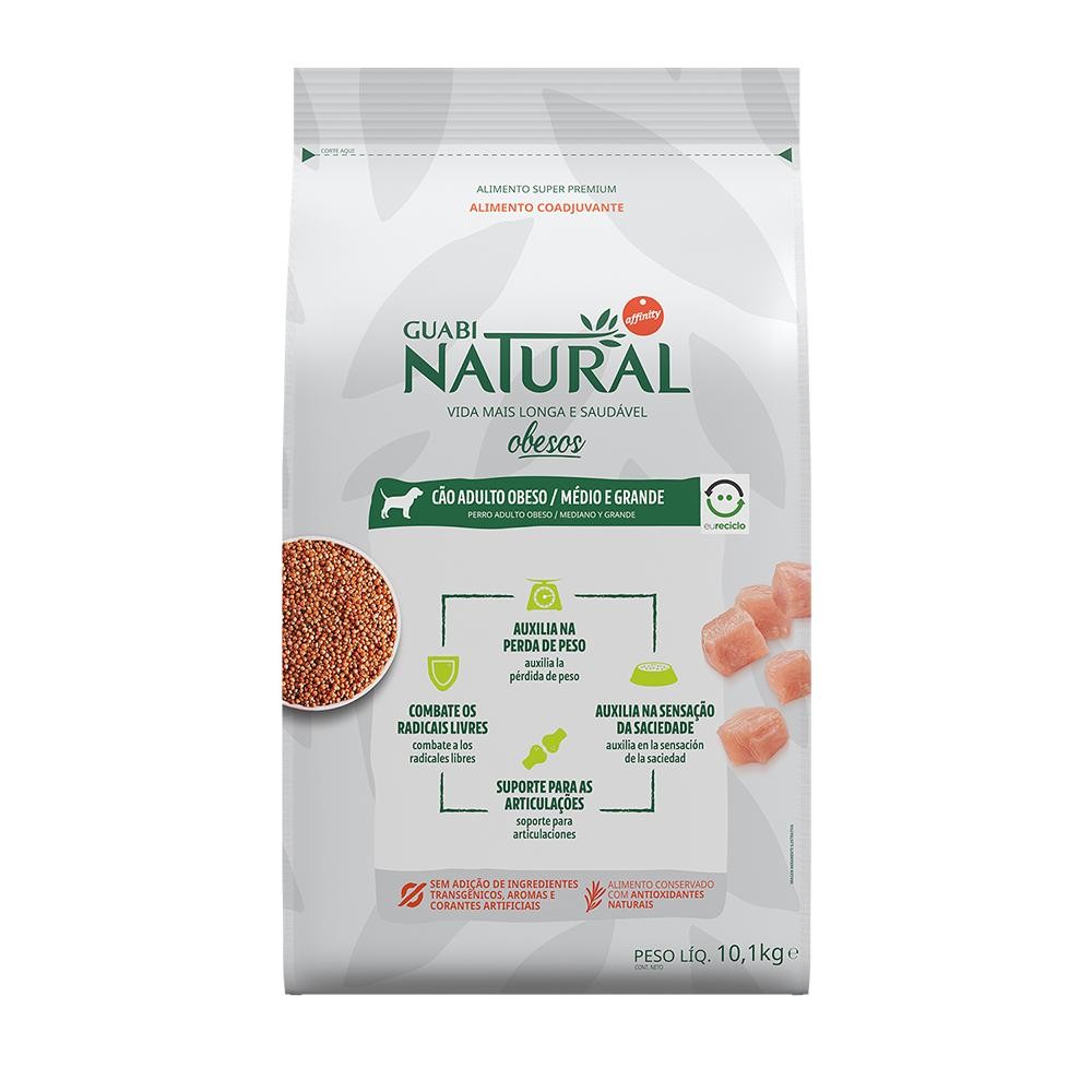 Ração Guabi Natural Cães Adultos Obesos Médio e Grande 10.1kg em Oferta na Shopee