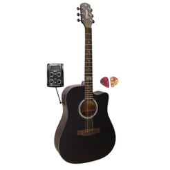 Violão Aço Elétrico Folk Giannini GF-1D CEQ SBK Preto Fosco