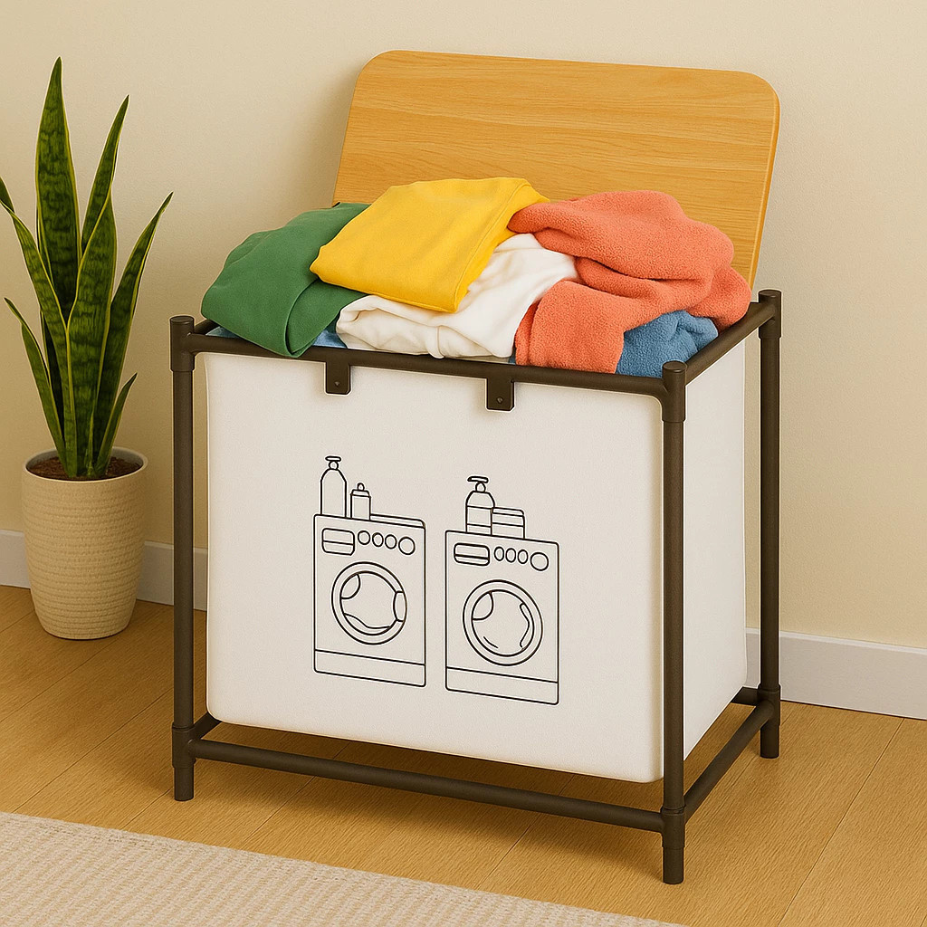 Cesto De Roupa Suja Organizador Dobrável Infantil Tela Multiuso Lavanderia Banheiro Grande Flexível