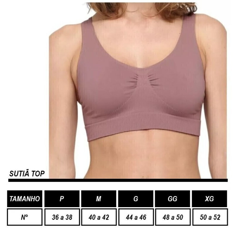 Top Control Loba Slim sem costura nadador sem bojo 47180