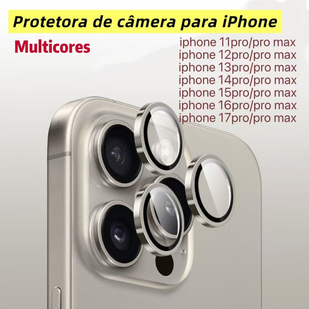 PELÍCULA de câmera para iPhone17/16/15/14/13/12/11 PRO MAX  iphone air em Oferta na Shopee
